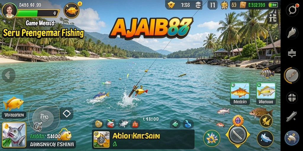 Screenshot gameplay memancing yang menarik di AJAIB88.