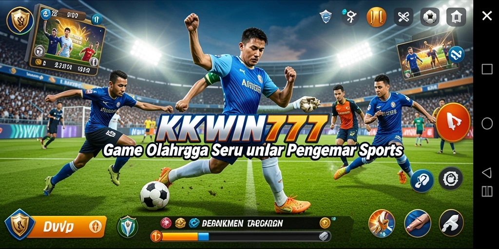 Tampilan gameplay seru di KKWIN777 dengan aksi olahraga mendebarkan.