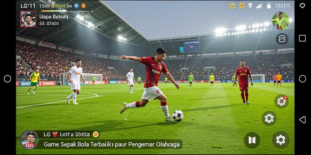 Tampilan gameplay LG111 yang mendebarkan dalam aksi sepak bola.