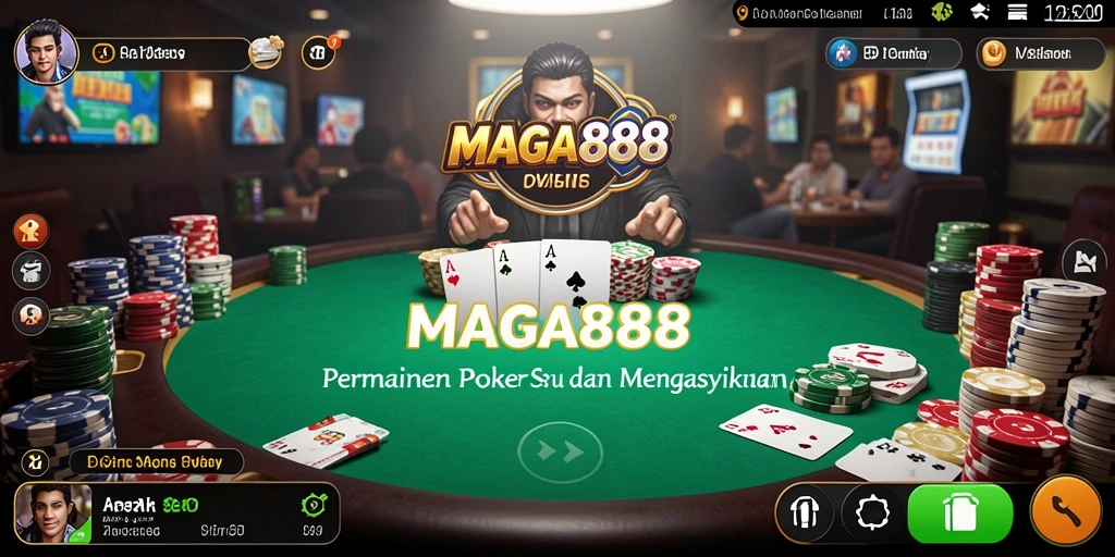 Tampilan menarik dari gameplay Poker di MAGA888.