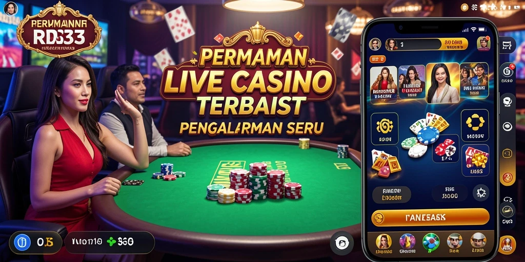 Screenshot gameplay RR33 menampilkan dealer profesional dan suasana kasino yang mendebarkan.